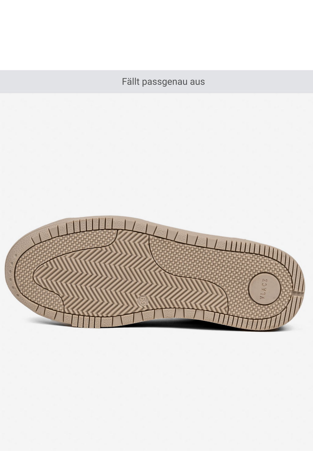 VLACE'95 creme sneaker fällt passgenau aus 