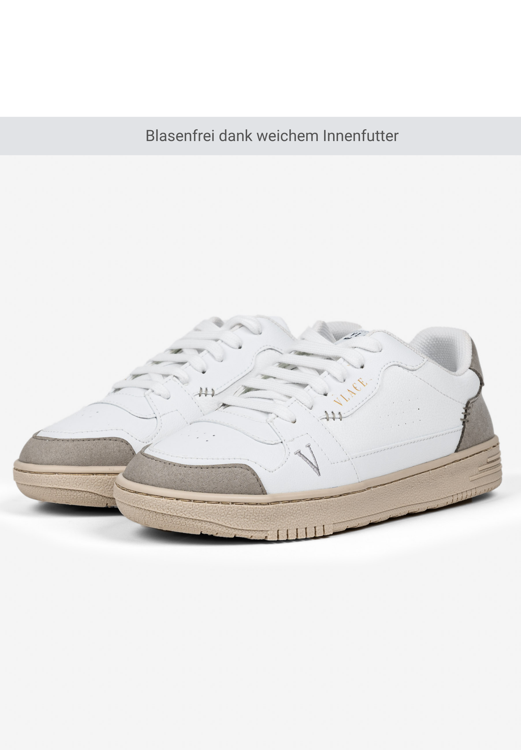 VLACE'95 grau sneaker Blasenfrei dank weichem Innenfutter