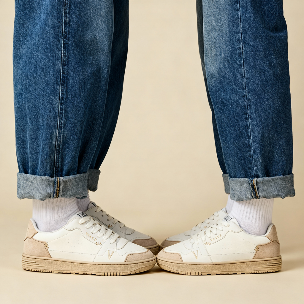 VLACE'95 cream vegan sneakers